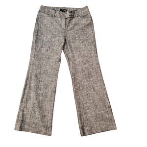 White House Black Market Women's Pants Modern Straight Leg Gray Black 6S